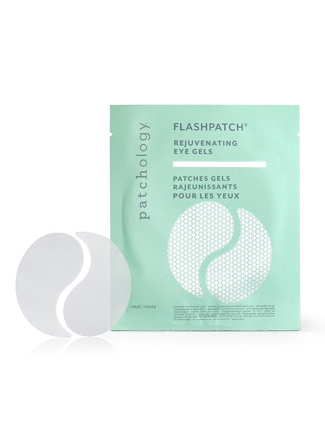 Patchology FlashPatch Eye Gels Single – Quick Brightening for Dark Circles, Caffeine & Centella, Cooling Hydrogel for Eye Fatigue Relief 1 Pair - Image 2