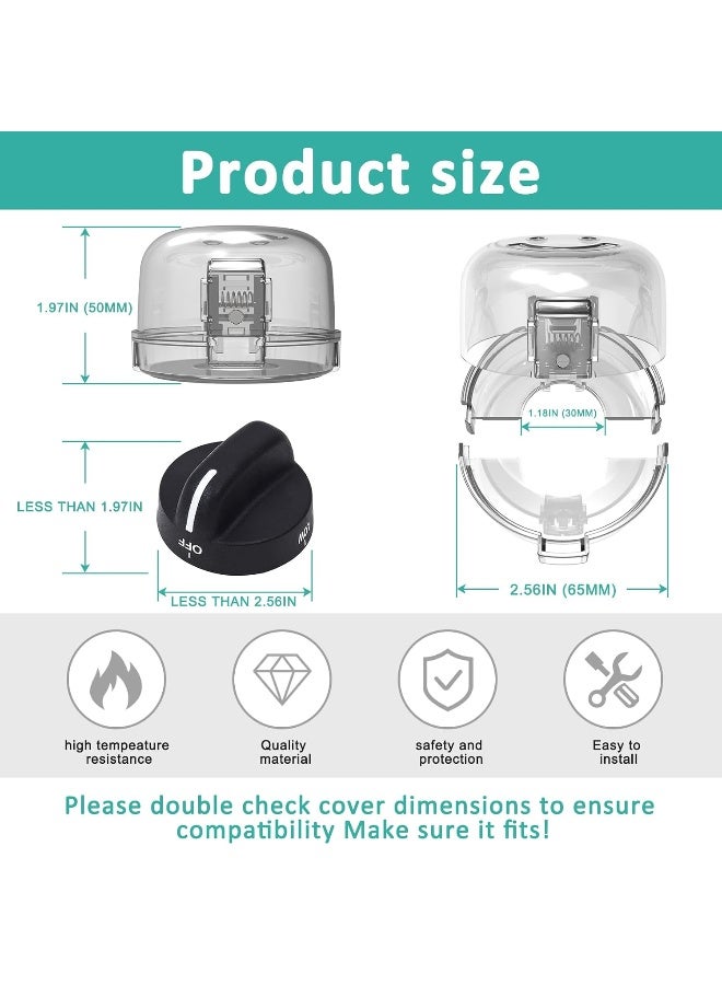 Babepai أغطية مقابض الموقد لسلامة الأطفال 5 عبوات تصميم مزدوج مفاتيح مطور Babepai حجم عالمي أغطية مقابض الغاز للموقد حارس الموقد حماية الأطفال - Image 2