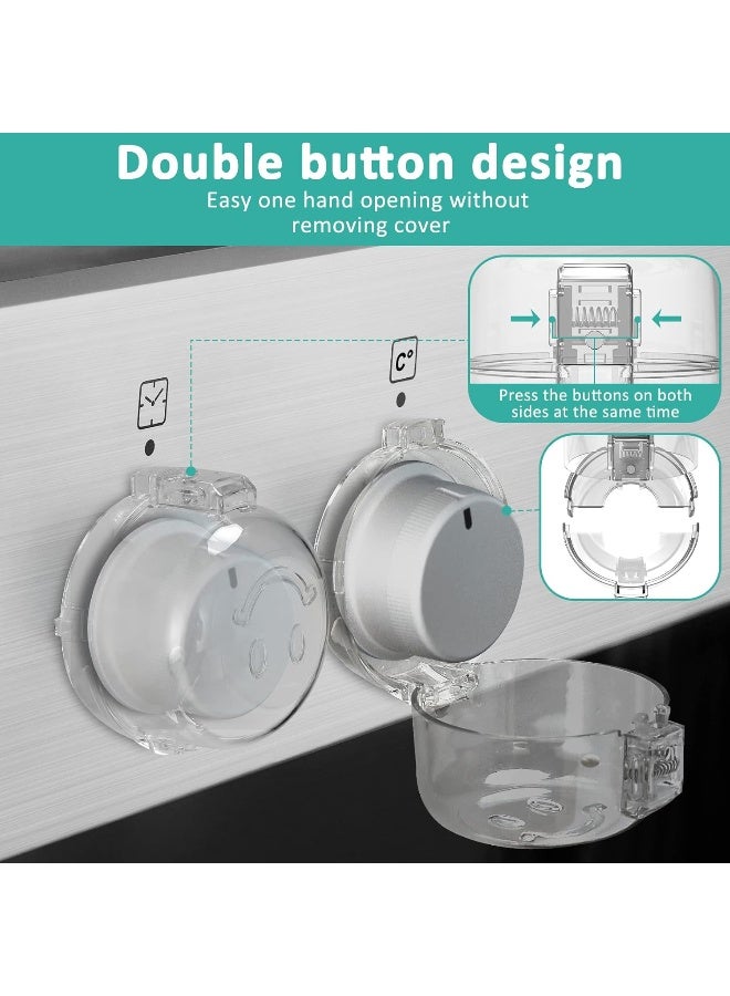 Babepai أغطية مقابض الموقد لسلامة الأطفال 5 عبوات تصميم مزدوج مفاتيح مطور Babepai حجم عالمي أغطية مقابض الغاز للموقد حارس الموقد حماية الأطفال - Image 4