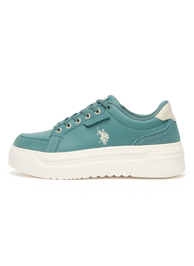 U.S. Polo Assn. - Women's Mint Platform Sneakers - Low-Top Casual Lace-Up Design with Comfort Cushioned Sole for Everyday Wear - Image 1