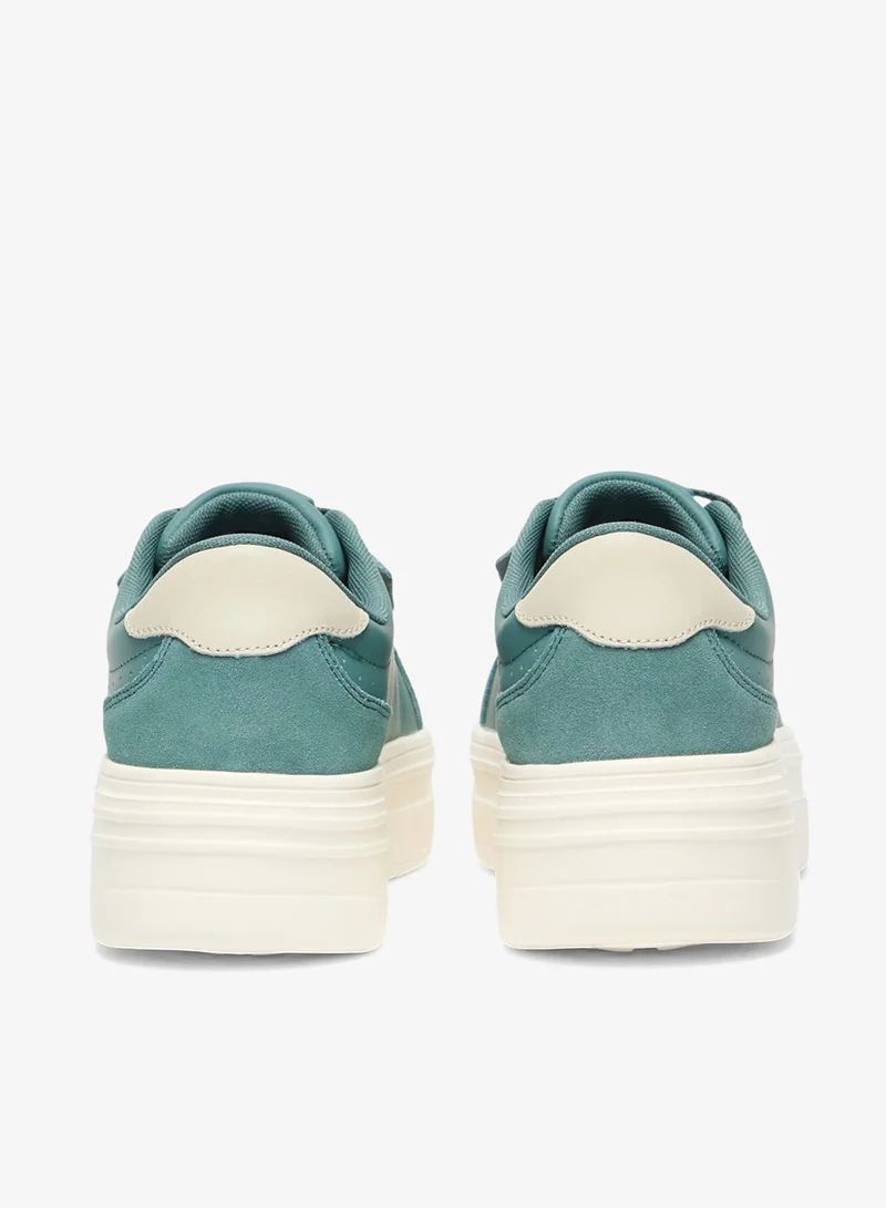 U.S. Polo Assn. Mint Women's Mint Platform Sneakers - Low-Top Casual Lace-Up Design Shoes with Comfort Cushioned Sole for Everyday Wear for Women | Best Price UAE