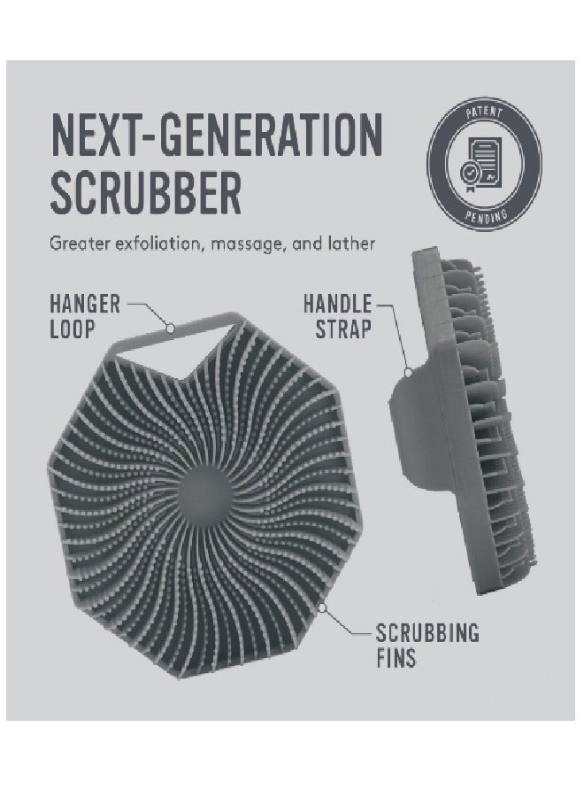 فرشاة حمام رقيقة مضادة للبكتيريا -سيليكون ذو مقبض طويل الحمام غسل لتقشير - Image 3