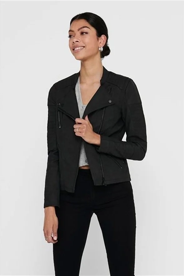 اونلي Women's Onlava Faux Leather Biker Otw Noos 15102997