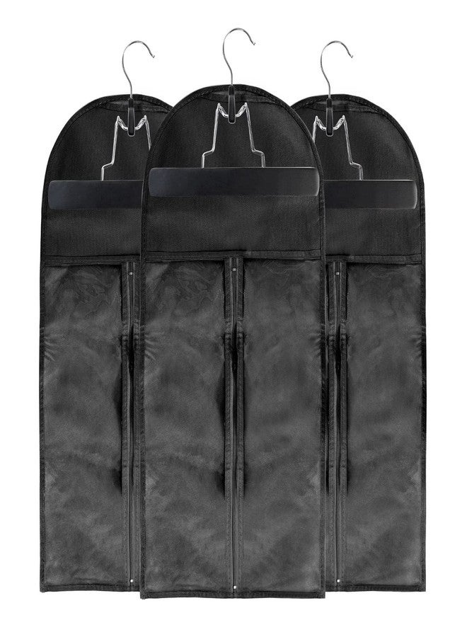 STUDIO LIMITED Wig Holder Hanger with Storage Bag, Dust-Proof & Waterproof Wigs Carrier for Hairpieces & Extensions (Black - 3 Pack) - Image 1