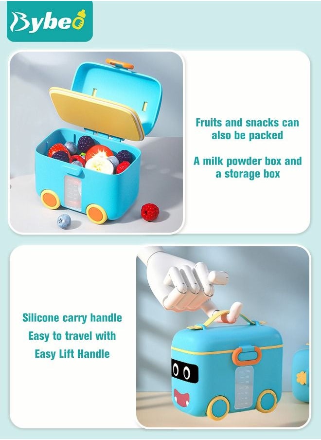 Bybeo Baby Portable Travel Milk Formula Dispenser Containers Candy Fruit Snack Storage Container with Scoop and Visual scale, BPA Free  - Image 5