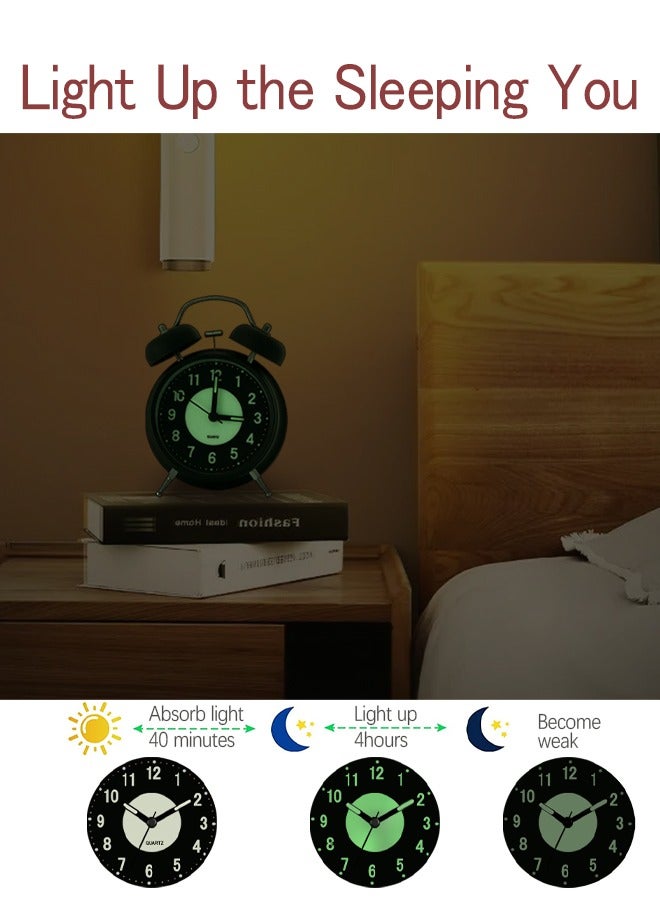 MIXDE Twin Bell Alarm Clock, Loud Alarm Clock with Backlight, Silent Clock for Bedroom Home or Office, Great for Heavy Sleepers - Image 5