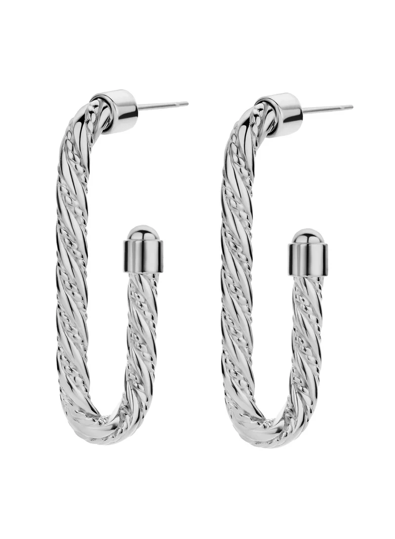 Giulia Twisted Cable Stainless Steel Earring for Women