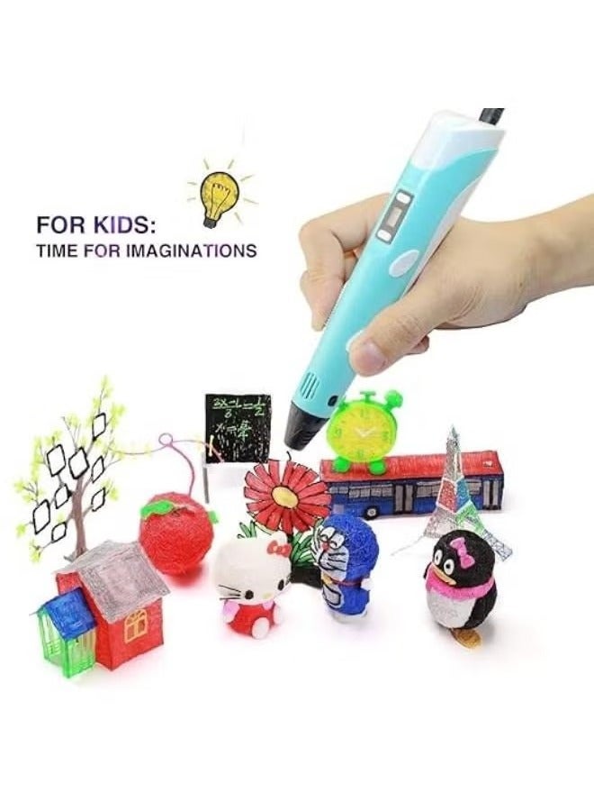 Generic Blue 3D Printing Pen – Smart Drawing Doodler Pen for Teens & Adults, Upgraded Intelligent 3D Pen for Art & Creative Projects - Image 1