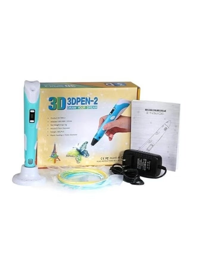 Generic Blue 3D Printing Pen – Smart Drawing Doodler Pen for Teens & Adults, Upgraded Intelligent 3D Pen for Art & Creative Projects - Image 3