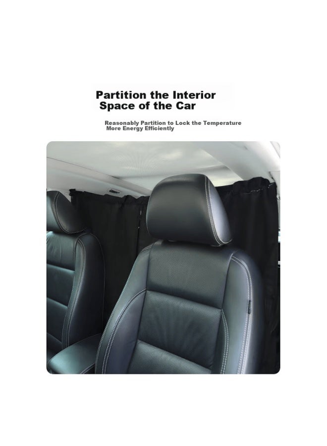 DiGallen Dijialun Car Front And Rear Seat Parion Curtain, Interior Middle Divider, Bread Business Car Baby Sun Protection Heat Insulation Privacy Curtai - Image 2