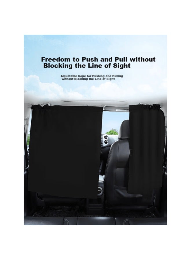 DiGallen Dijialun Car Front And Rear Seat Parion Curtain, Interior Middle Divider, Bread Business Car Baby Sun Protection Heat Insulation Privacy Curtai - Image 4