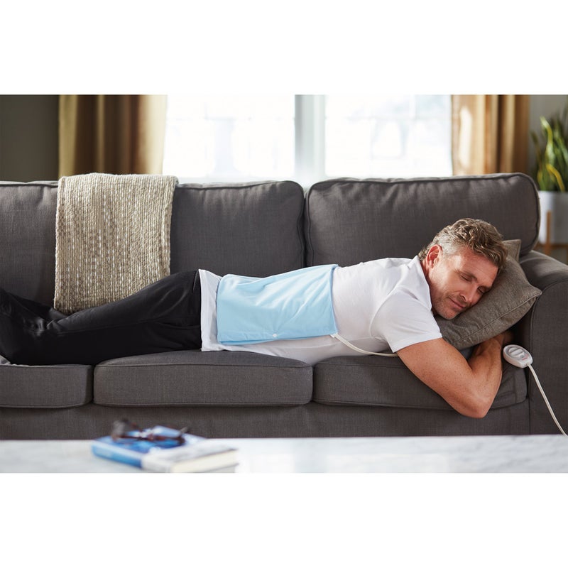 Sunbeam Heating Pad for Pain Relief | Standard Size Ultra Heat, 3 Heat Settings | Light Blue, 12 Inch x 15 Inch - Image 4