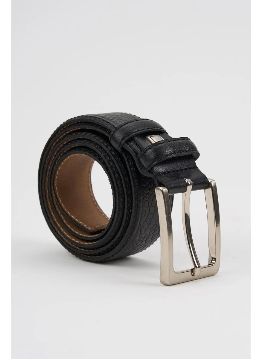Alexander Gardi Alexandergardi Men's Texture Detailed Leather Belt (E24-BELT-11)