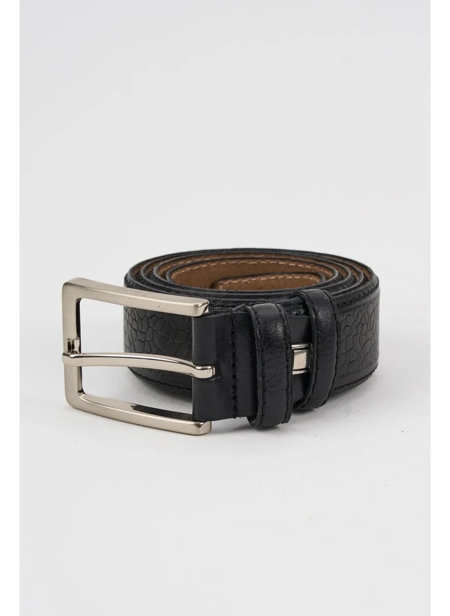 Alexander Gardi Alexandergardi Men's Texture Detailed Leather Belt (E24-BELT-11)