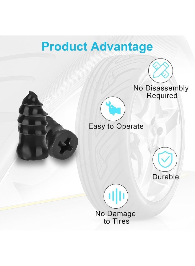 RAASX 40 PCS Tire Repair Rubber Nail Plug Kit with Screwdriver – Self-Service Fast Puncture Repair Tool, 2 Sizes (20 Small + 20 Large), Universal Tire Plug Set for Car, Motorcycle, Truck, Jeep & Bicycle - Image 5