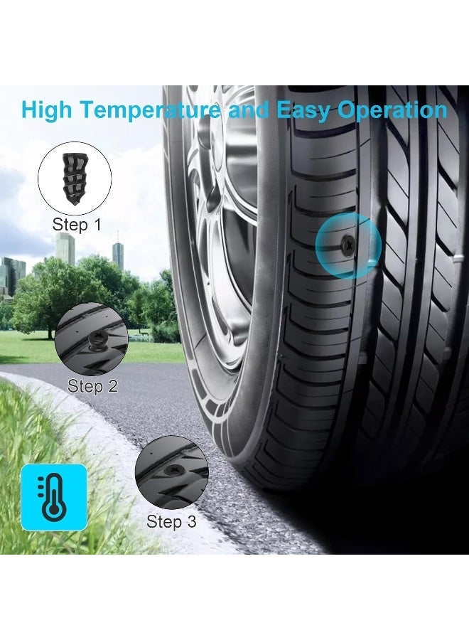 RAASX 40 PCS Tire Repair Rubber Nail Plug Kit with Screwdriver – Self-Service Fast Puncture Repair Tool, 2 Sizes (20 Small + 20 Large), Universal Tire Plug Set for Car, Motorcycle, Truck, Jeep & Bicycle - Image 2