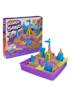 Kinetic Sand Kinetic Sand, Deluxe Beach Castle Playset with 2.5lbs of Beach Sand, Includes Molds and Tools  - Image 1
