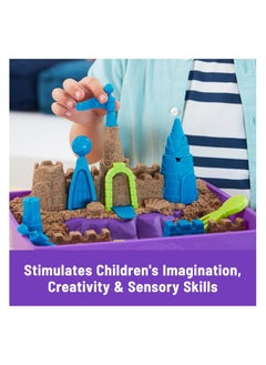 Kinetic Sand Kinetic Sand, Deluxe Beach Castle Playset with 2.5lbs of Beach Sand, Includes Molds and Tools  - Image 3
