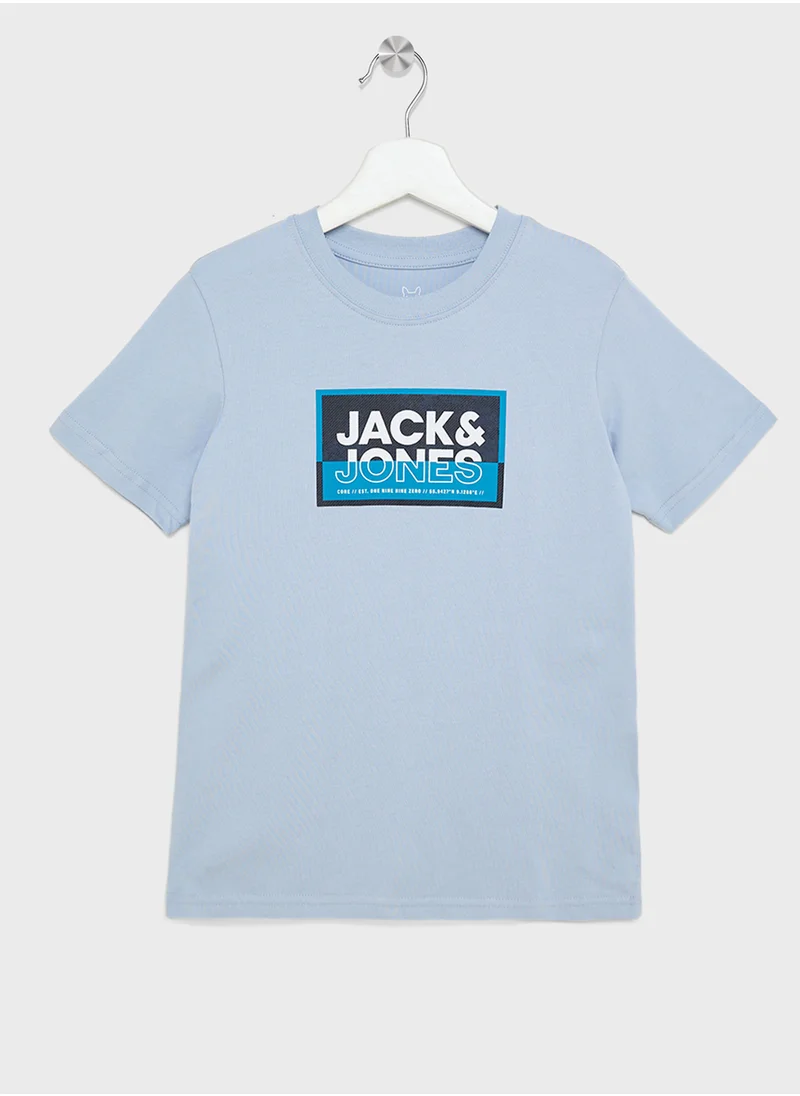 Jack & Jones Junior Kids Logo Crew Neck T-Shirt