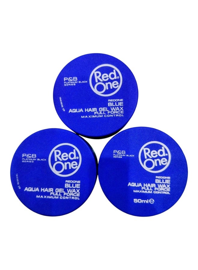 Red One Blue Hair Wax – Strong Hold & Natural Shine 50ml x3 - Image 1