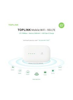 TOPLINK HW66C 4G Pocket Mobilie Wi-Fi Router With 3000mAh Battery ，LTE 150Mbps,Plug And Play, Connects Up 12 Users，Compatible With All SIM Cards  - Image 2