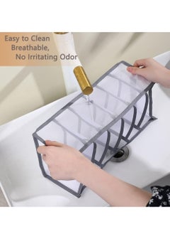 Arabest Wardrobe Clothes Organizer for Jeans, Upgraded Drawer Organizers for Clothing with Handle Foldable, Drawer Organizers Clothes for Family (6 Packs: Shirt+Jeans+T-Shirt+Bra+Underwear+Socks, Gray)  - Image 2