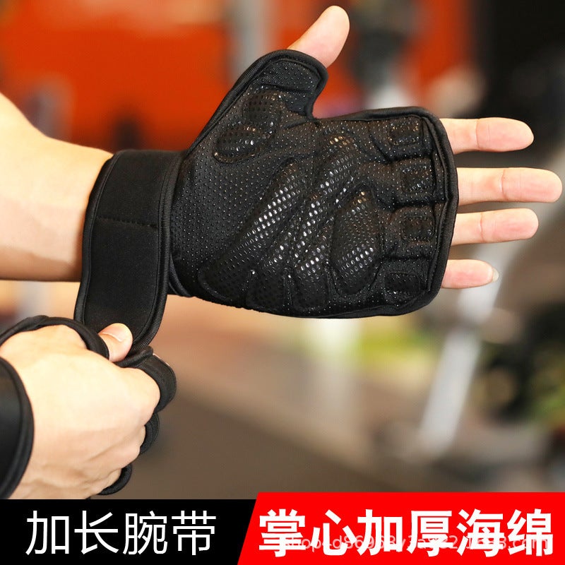 Sports Gloves With Air Cushion Anti Slip Wear Resistant Protection For Fitness Cycling And Outdoor Activities - Image 3
