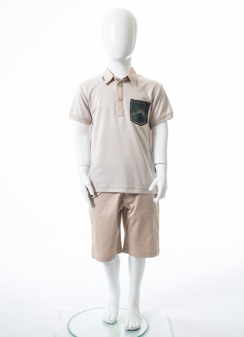 Hype Boys' two-piece summer set (T-shirt + shorts) for ages 4 to 8 years 6616 - Image 4