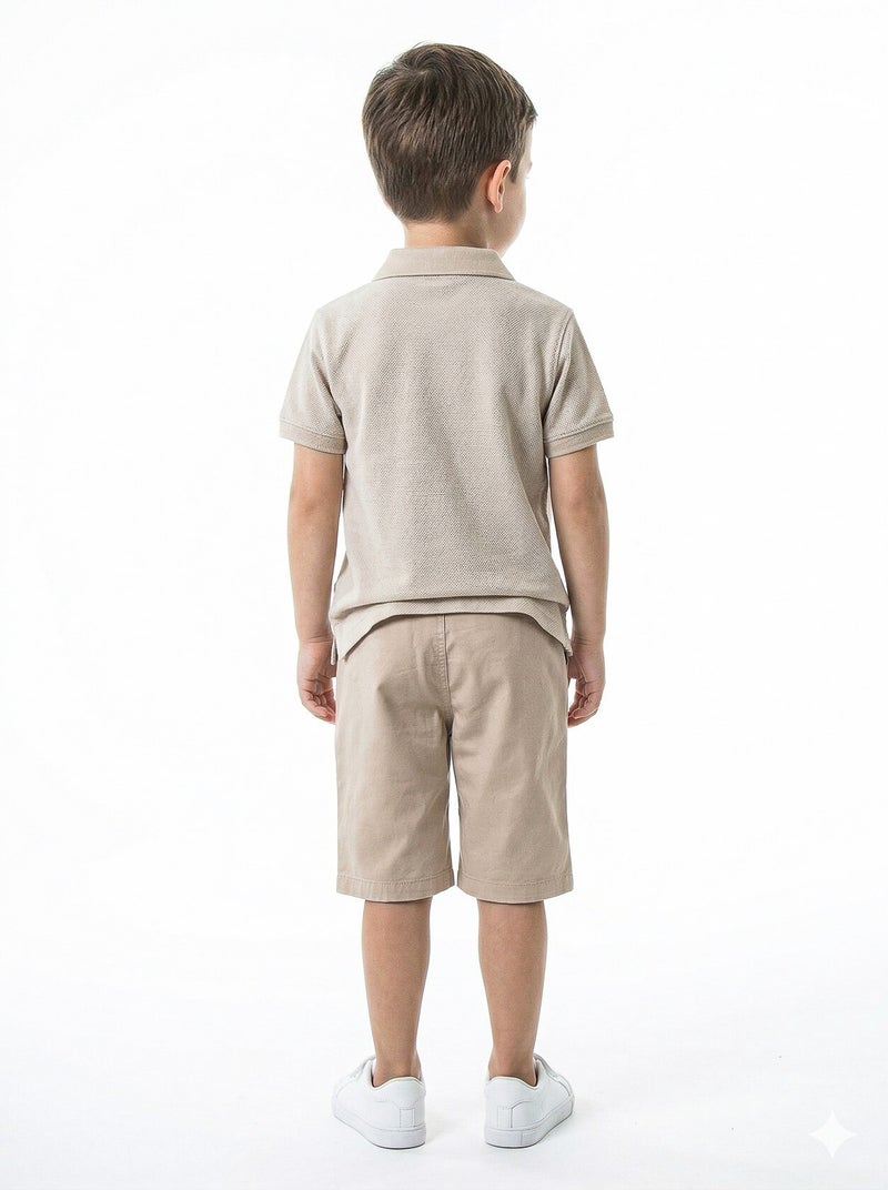 Hype Boys' two-piece summer set (T-shirt + shorts) for ages 4 to 8 years 6616 - Image 3
