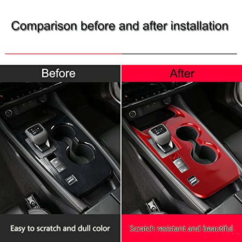 XITER Red Car Gear Shift Knob Console Panel Cover Central Consoles Shift Boots Knobs Frame Interior Trim for Nissan Rogue 2021 2022 2023 2024 2025 2026-without Media Drive Control Knob - Image 2