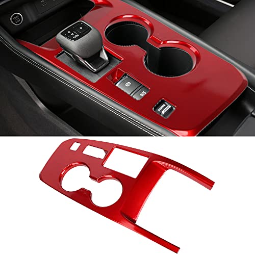 XITER Red Car Gear Shift Knob Console Panel Cover Central Consoles Shift Boots Knobs Frame Interior Trim for Nissan Rogue 2021 2022 2023 2024 2025 2026-without Media Drive Control Knob - Image 1