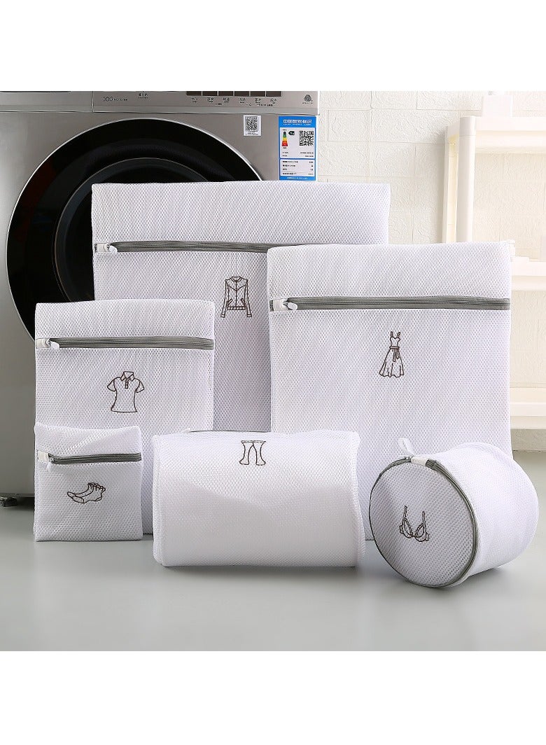 ميكسد شبكة كيس الغسيل ، طبقة مزدوجة سميكة النسيج شبكة الغسيل دائم ، والسفر داخل جيوب ، ملابس ، جينز ، مناشف حمام ، جوارب ، مجموعة من 6 - Image 2