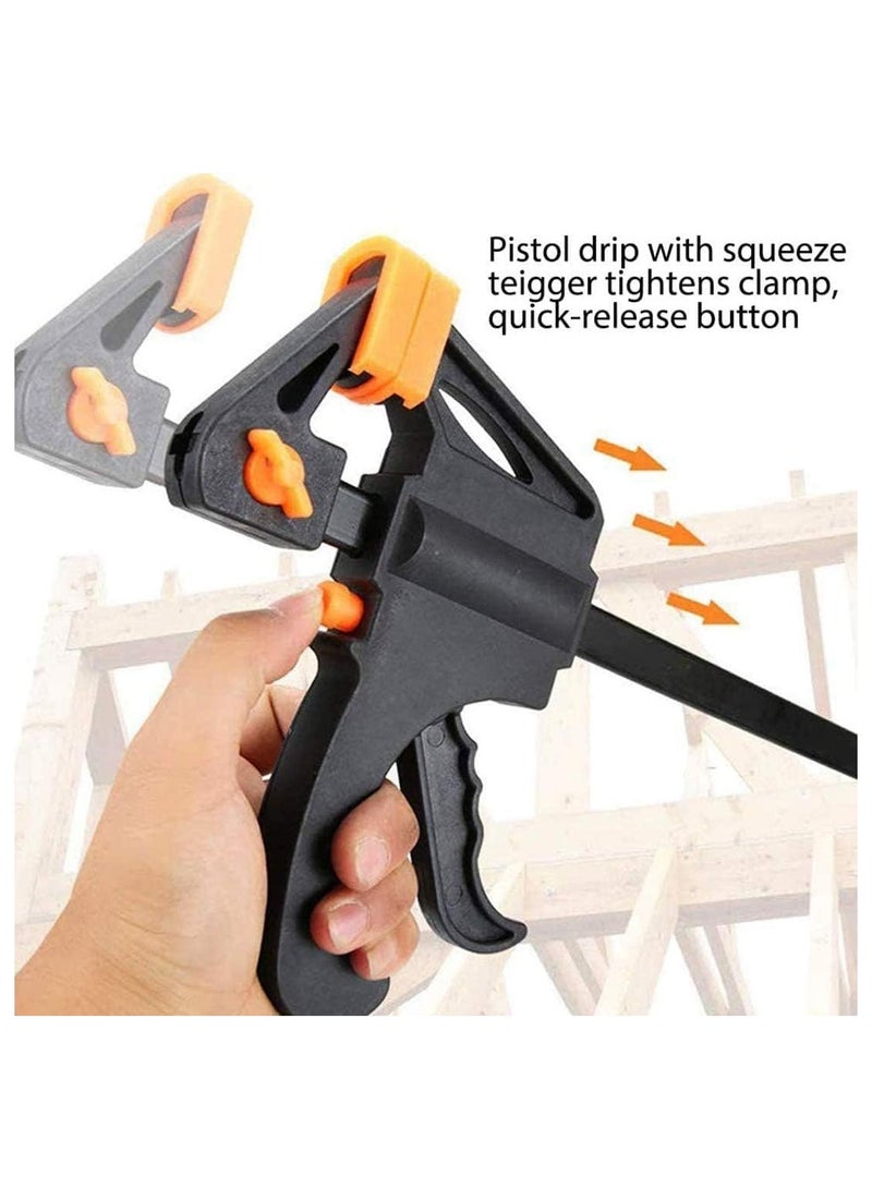 Rubik مشابك بار 4 بوصة للأعمال الخشبية، مجموعة 4 مشابك سريعة القبض، أدوات نجارة مشابك ثقيلة من الفولاذ السبيكي، مجموعة أدوات يدوية لمشاريع الأعمال الخشبية - Image 5