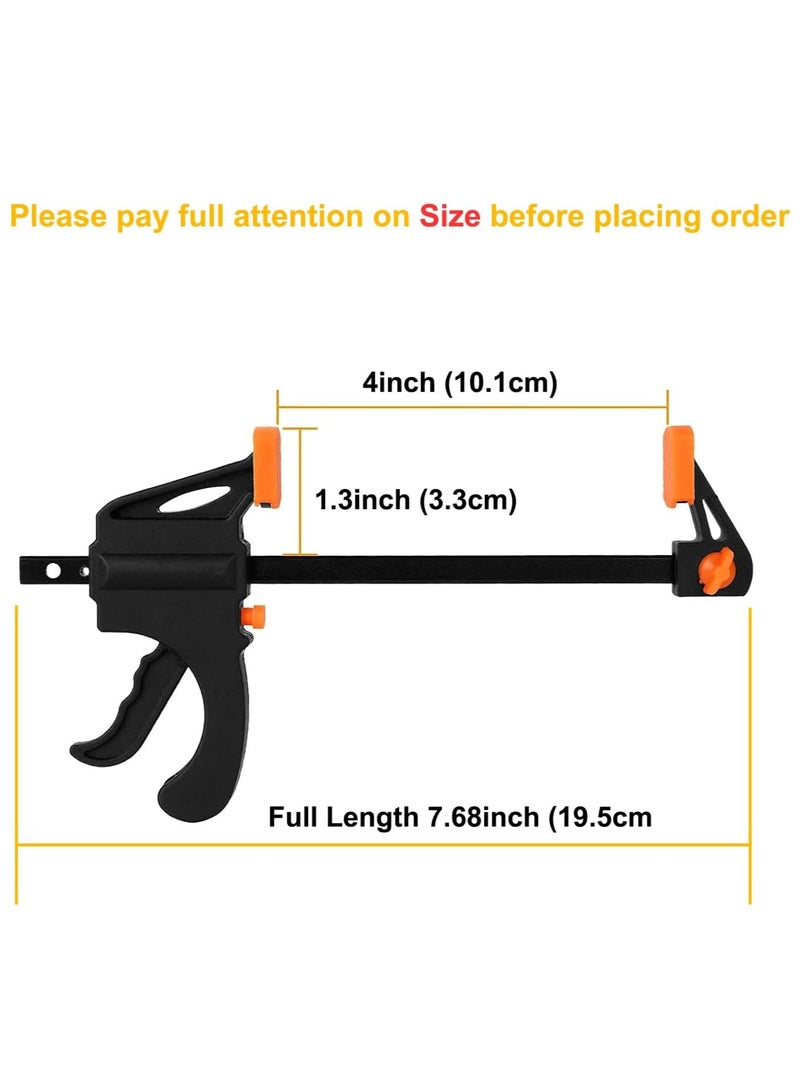Rubik مشابك بار 4 بوصة للأعمال الخشبية، مجموعة 4 مشابك سريعة القبض، أدوات نجارة مشابك ثقيلة من الفولاذ السبيكي، مجموعة أدوات يدوية لمشاريع الأعمال الخشبية - Image 2