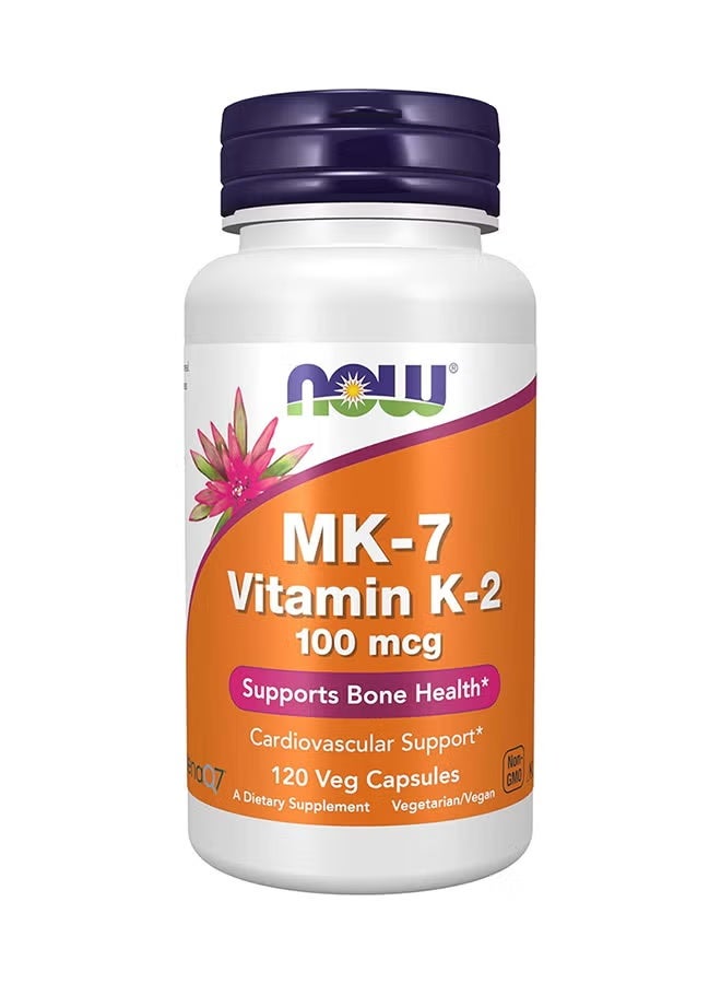 MK-7 Vitamin K-2 , 100 mcg, 120 Veg Capsules