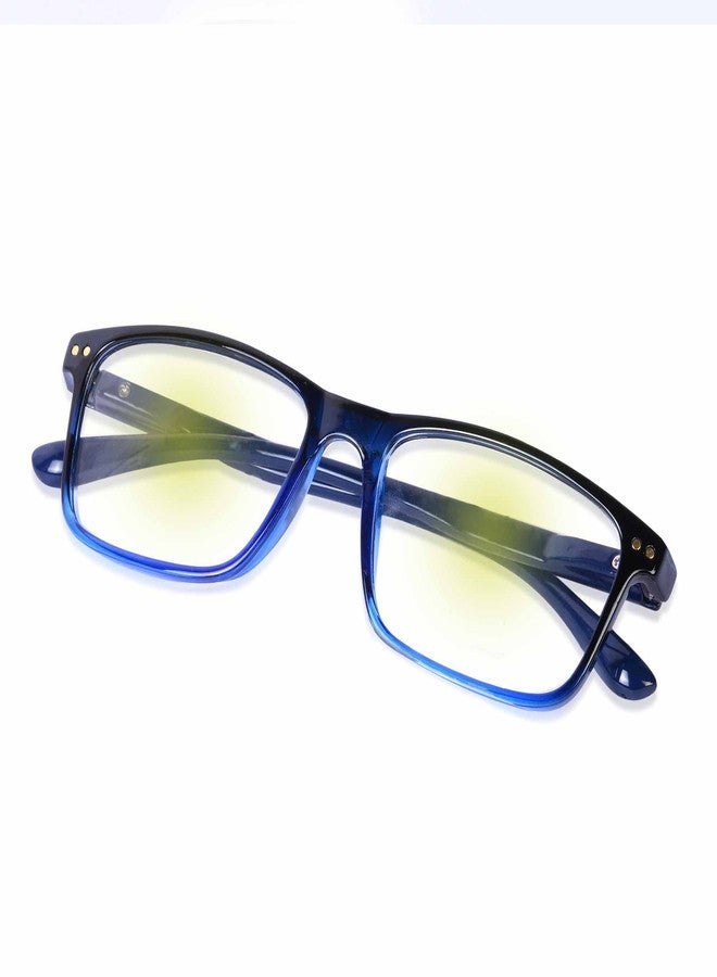 فريدي نظارات قراءة فريدي للجنسين، بدون عدسة زرقاء أو عدسة عاكسة، بإطار كامل، مناسبة للهواتف المحمولة وأجهزة الكمبيوتر المحمولة والأجهزة اللوحية (أزرق وأسود، 1.75) - Image 2