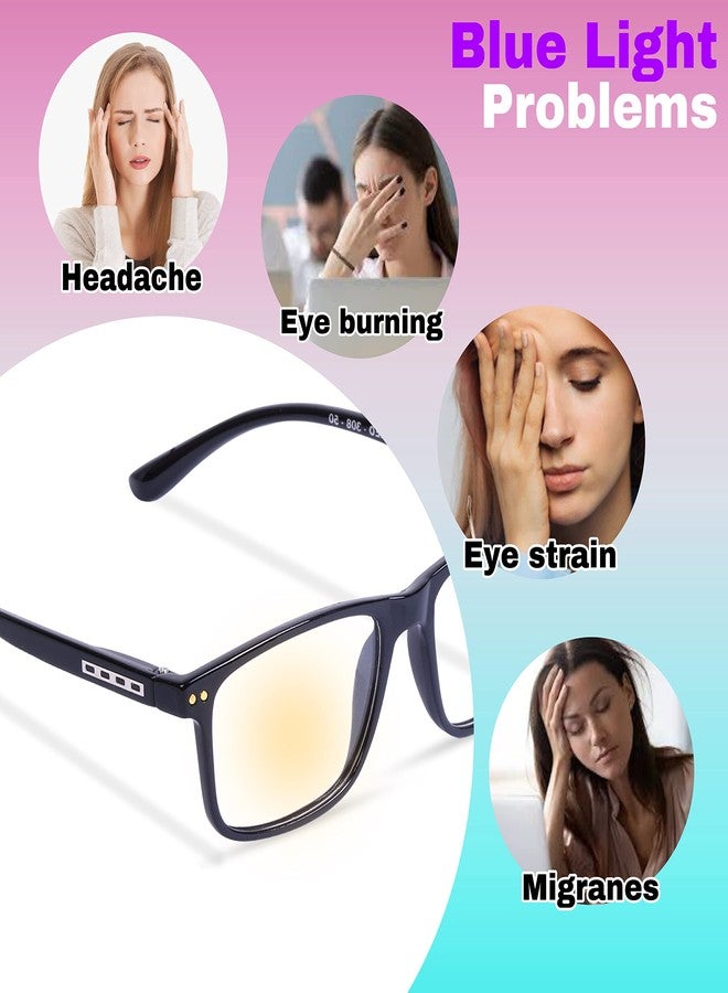 فريدي نظارات قراءة فريدي للجنسين، بدون عدسة زرقاء أو عدسة عاكسة، بإطار كامل، مناسبة للهواتف المحمولة وأجهزة الكمبيوتر المحمولة والأجهزة اللوحية (أزرق وأسود، 1.75) - Image 4