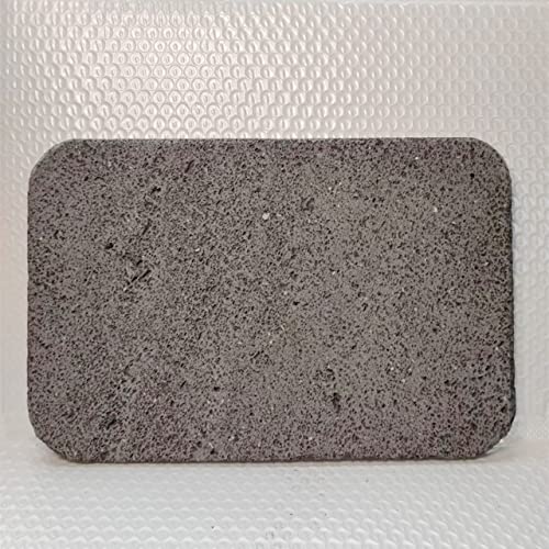 Kamelar.Lava Volcanic stone cooking tiles, flat surface without grooves, 8" x 12", lava cooking stone pizza, meat, seafood and vegetables.Outdoor steak barbecue.Camping pan, barbecue net, - Image 1