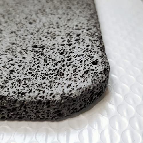 Kamelar.Lava Volcanic stone cooking tiles, flat surface without grooves, 8" x 12", lava cooking stone pizza, meat, seafood and vegetables.Outdoor steak barbecue.Camping pan, barbecue net, - Image 3