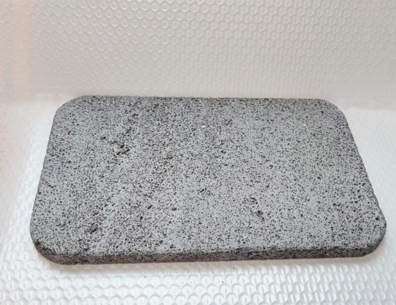 Kamelar.Lava Volcanic stone cooking tiles, flat surface without grooves, 8" x 12", lava cooking stone pizza, meat, seafood and vegetables.Outdoor steak barbecue.Camping pan, barbecue net, - Image 2