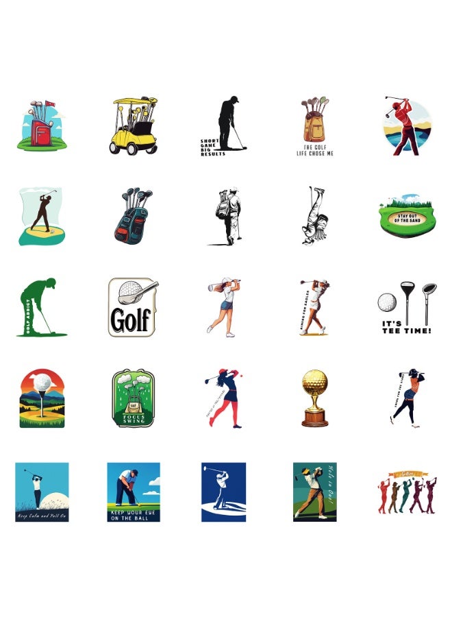 Funny Golf Stickers 50PCS Cool Sport Golf Stickers for Scrapbooking Golfing Stickers Funny Golf Gifts for Teen Girl s Boys Golf Ball Stickers Golf Decorations for Party Laptop Decals Water Bottle - Image 2