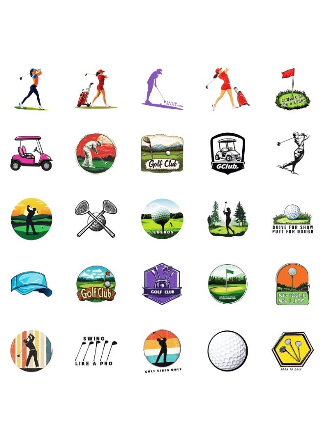 Funny Golf Stickers 50PCS Cool Sport Golf Stickers for Scrapbooking Golfing Stickers Funny Golf Gifts for Teen Girl s Boys Golf Ball Stickers Golf Decorations for Party Laptop Decals Water Bottle - Image 3