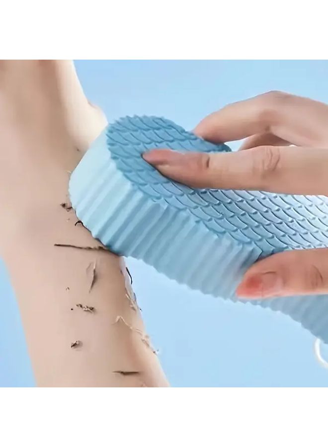 الإسفنجة المقشرة للجسم ثلاثية الأبعاد ذات النسيج الأزرق بدون بطارية تدوم طويلاً - Image 3