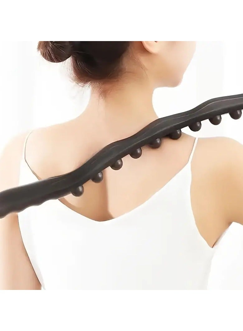 Generic 1pc 19 Beads Rolling Massage Stick For Neck Back And Stomach Pain Relief Design That Matches Your Body Muscles  - Image 3