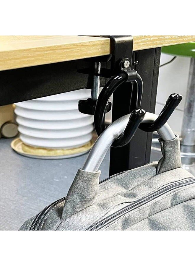 Pmsanzay Backpack Hanger Handbag Organizer Lunch Bag Storage Purse Hook Bag Rack Laptop Bag Holder Clamp-On Desk Mount Backpack Hanger to Reduce Desk Clutter (Hold Up to 20 lb. Capacity)  - Image 5