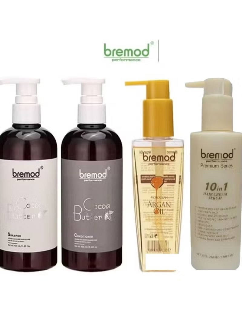 BREMOD Shampoo & Conditioner & Cream Serum and Argan Oil