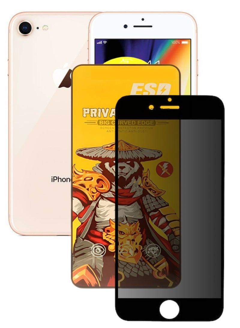 ESD Tempered Dustproof Privacy Glass Screen Protector Compatible For iPhone 8 - Image 1