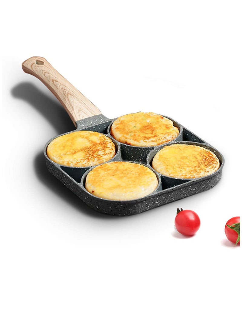 ELTERAZONE four-cup egg pan, medical stone non-stick frying pan, compatible with all heat sources (3-inch eggs) - Image 1
