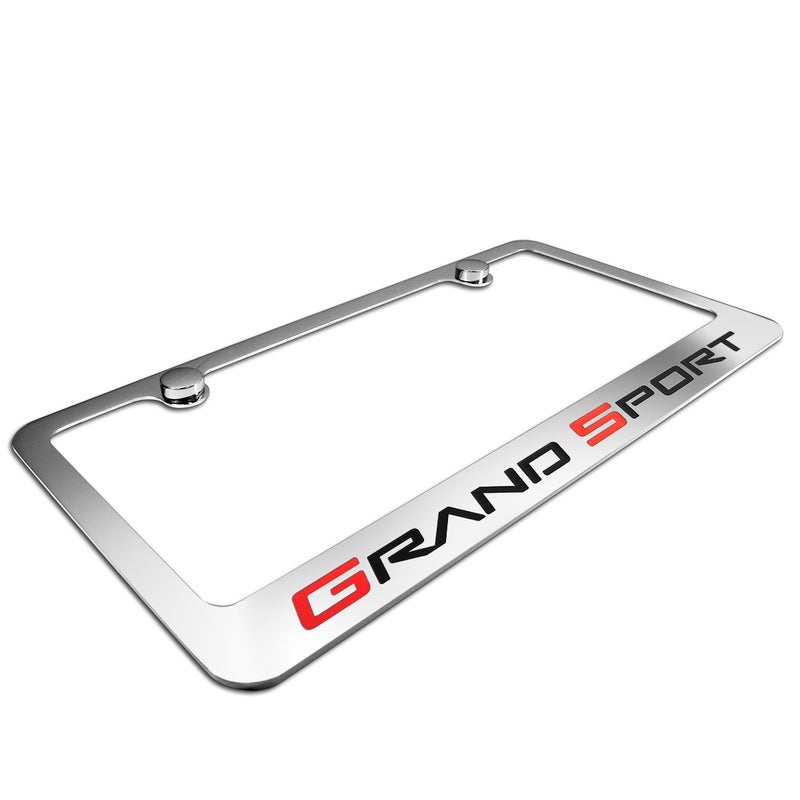 Chevrolet Corvette C6 Grand Sport Chrome Metal License Plate Frame - Image 2