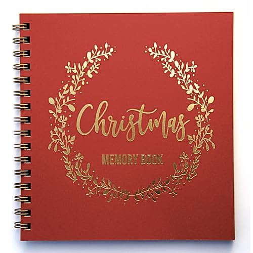 Mod La Vie Christmas Memory Book, Christmas Scrapbook Album 8.5" x 8.5", 90 Kraft Pages, For Christmas Recipes Traditions, Christmas Story. White Elephant Gift Idea - Image 1